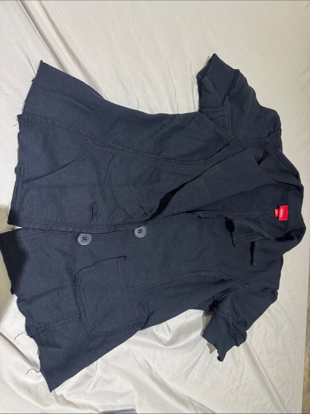 Mossimo Supply Co. Navy Short-Sleeve Shirt Jacket